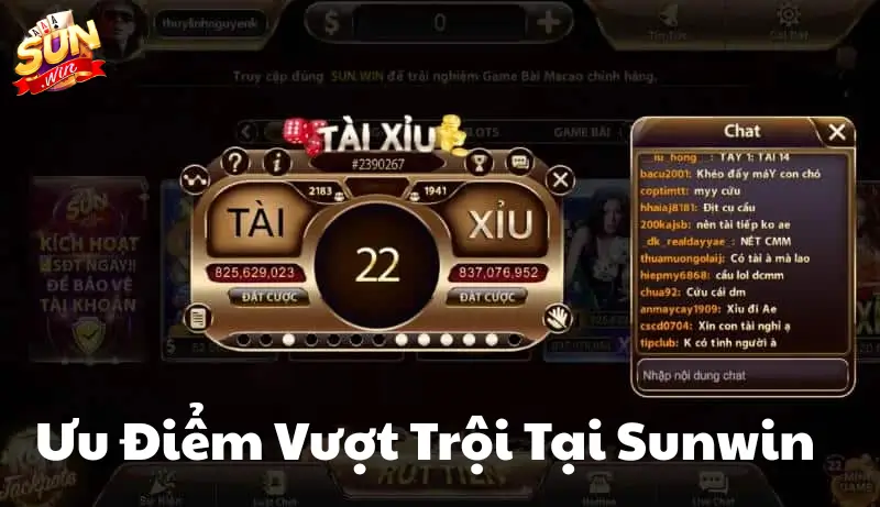 Ưu điểm vượt trội tại sunwin